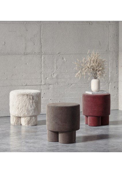 Boo Bordo Kadife Puf fırsatları