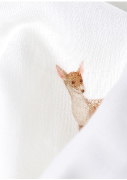 Forest Amigos Organik Pamuk Biyeli Çift Taraflı Unisex Bebek Müslin Battaniye indirimleri