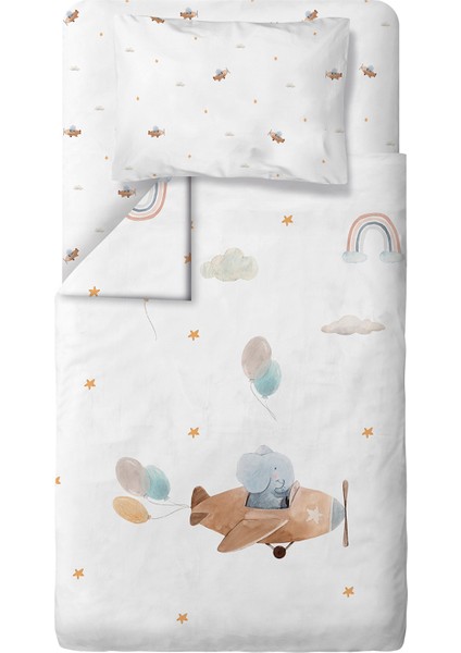 Happy Tony %100 Organik Pamuk Saten Çocuk Nevresim Takımı 160 x 220 cm