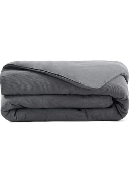 Alford Antrasit %100 Pamuk Çift Kişilik Nevresim Kılıfı 200 x 220 cm