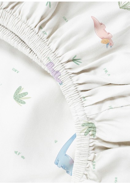 Dino Organik Pamuk Saten Bebek Çocuk Lastikli Çarşaf Seti 70 x 140 cm indirimleri