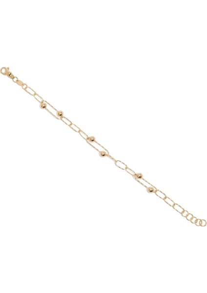 Zincir Formlu Kadın Altın Bileklik