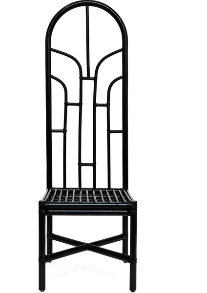 Longback Siyah Bambu Sandalye