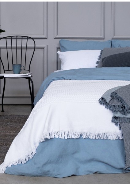 Beyaz %100 Pamuk Waffle Çift Kişilik Yatak Örtüsü 160 x 230 cm fiyatları