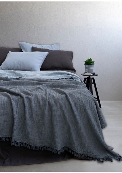 Cocoon Mavi %100 Pamuk King Size Yatak Örtüsü 240 x 260 cm modelleri