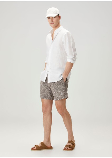 Kahverengi Şal Desenli Mayo