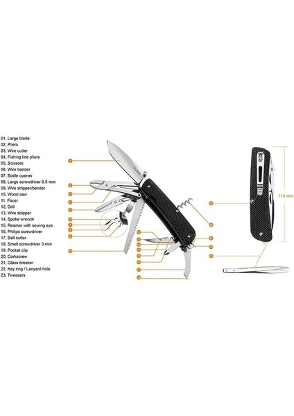 LD51-B Çelik Çok Amaçlı Fonksiyonel Çakı fiyatları