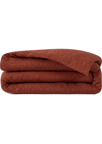 Damask Rust %100 Pamuk Waffle Nevresim Kılıfı 200 x 220 cm