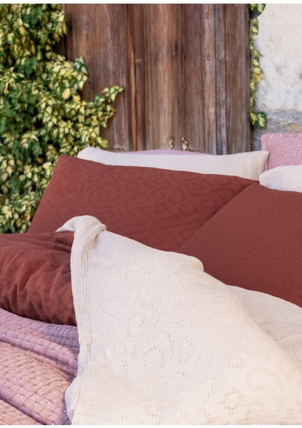 Damask Rust %100 Pamuk Waffle Nevresim Kılıfı 200 x 220 cm indirimleri