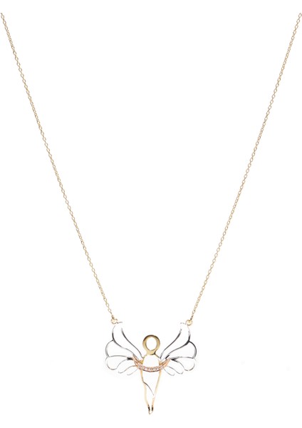 Pırlanta Detaylı Kadın Altın Kolye