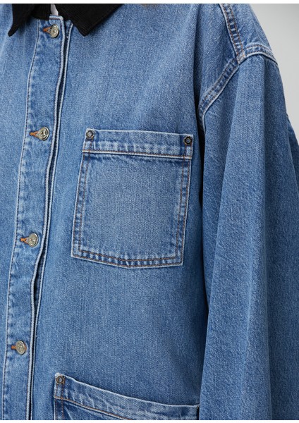 Biblue Mavi Denim Ceket indirimleri