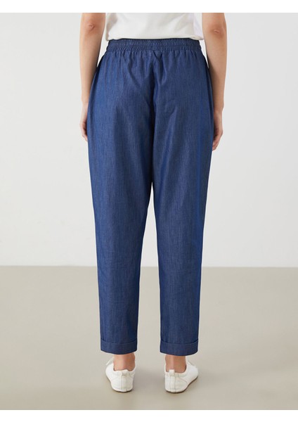 Yeni Sezon Beli Lastikli Straight Fit Kadın Jean Pantolon indirimleri