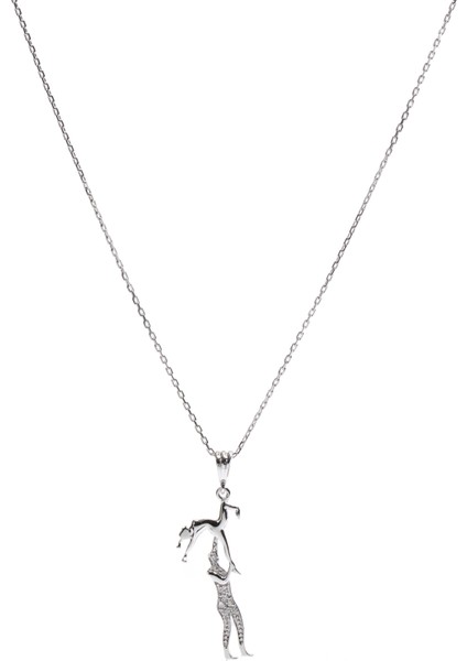 Kadın Pırlantalı Altın Kolye