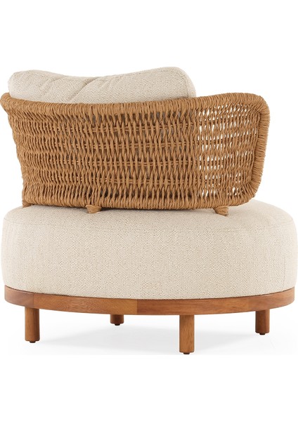 Avend Iroko Ekru Yuvarlak Ahşap Bahçe Koltuğu fiyatları