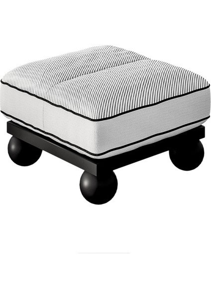 Picasso Beyaz Outdoor Ahşap Puf 60 x 60 cm