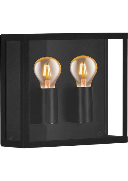Alamonte 1 Siyah Galvanizli Çelik Dış Mekan Duvar Aplik Aydınlatması