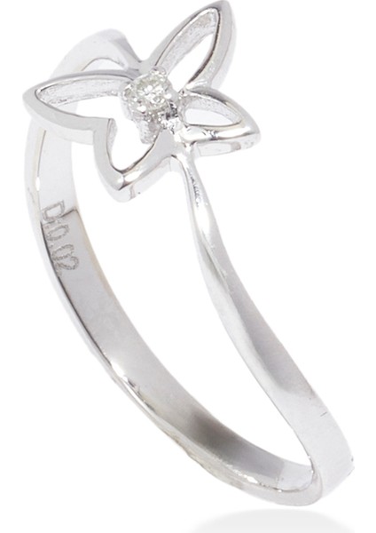 Pırlanta Detaylı Kadın Altın Yüzük