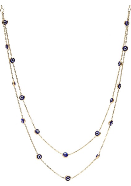 Nazar Boncuğu Kadın Altın Kolye