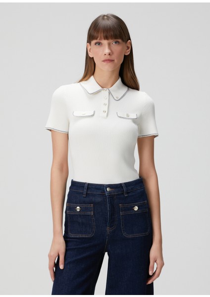 Ekru Polo Triko