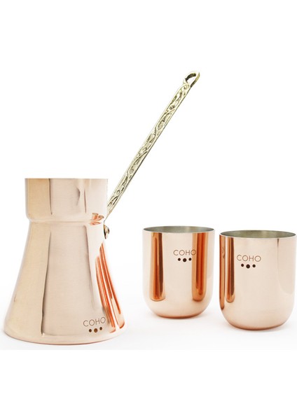 Coho Artisan Mini Cezve ve 2'li Mini Kahve Yanı Su Bardağı fiyatları