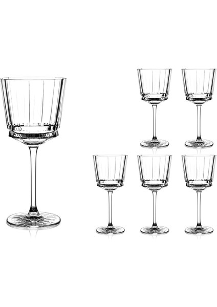 Macassar Kristal Şeffaf 6'lı Kadeh Seti
