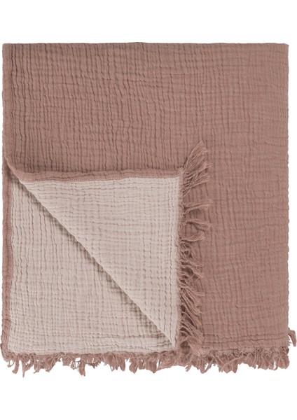Cocoon Cinnamon Nougat Pamuklu 4 Katlı Müslin Çift Kişilik Pike Yatak Örtüsü 200 x 220 cm