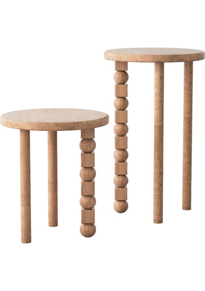 Abacus Ahşap 2'li Yan Sehpa