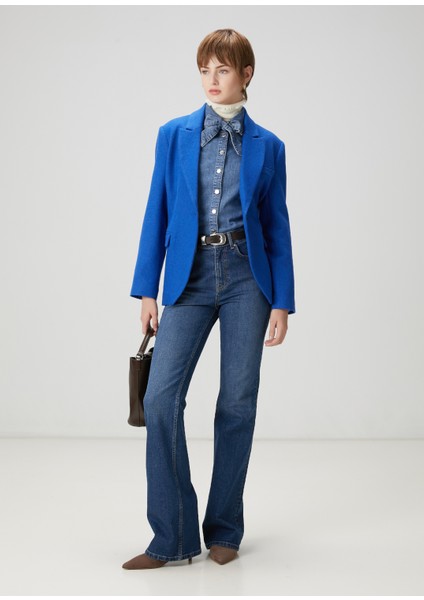 Mavi Taşlı Slouchy Jean Pantolon fiyatları