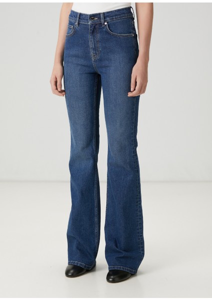 Mavi Taşlı Slouchy Jean Pantolon