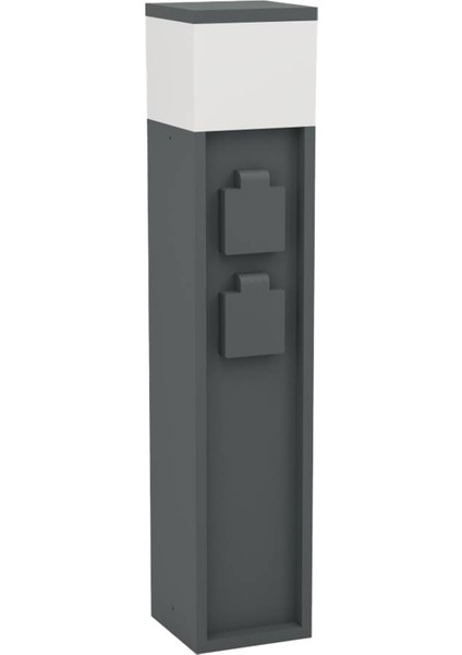 Park 5 Antrasit Alüminyum Dış Mekan Bahçe Topraklı Priz Aydınlatması