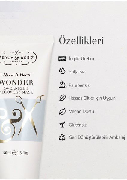 I Need A Hero! Wonder Onarıcı Gece Bakım Saç Maskesi 50 ml fiyatları