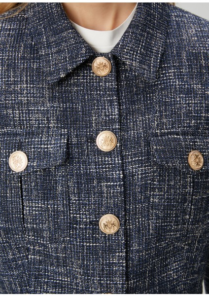 Lacivert Tweed Ceket