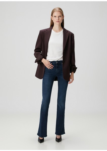 Bootcut Koyu Mavi Jean Pantolon