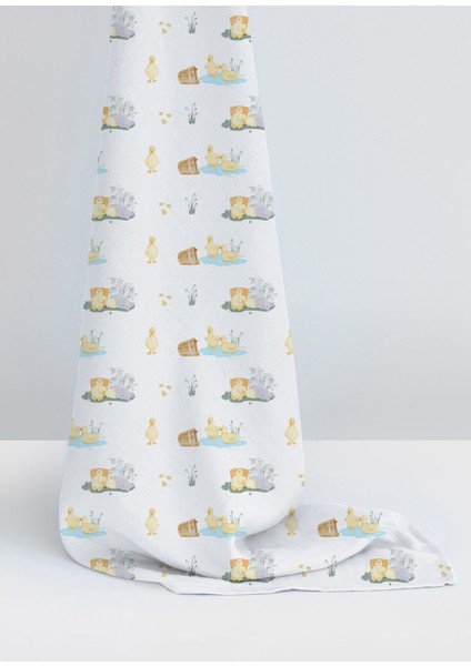 %100 Pamuk Petits Caneton Müslin Bebek Bakım Örtüsü 120 x 120 cm fiyatları