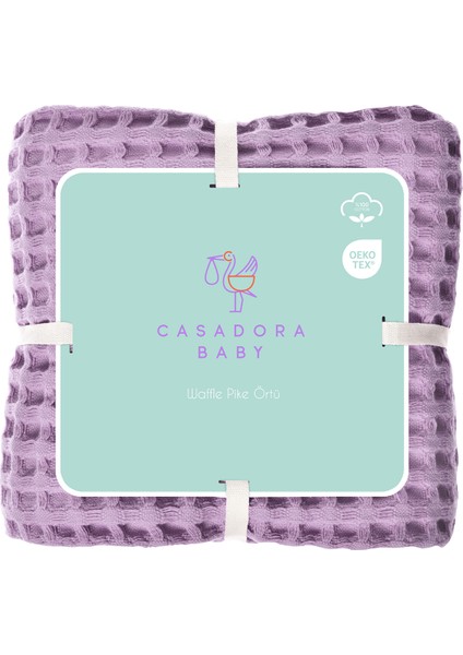 Lila Organik Pamuk Waffle Çocuk Odası Pike Örtü 160 x 220 cm fiyatları