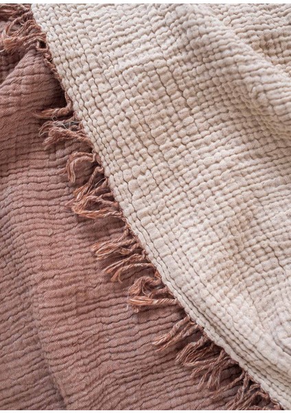 Cocoon Cinnamon Nougat Pamuklu 4 Katlı Müslin Çift Kişilik Pike Yatak Örtüsü 200 x 220 cm fırsatları