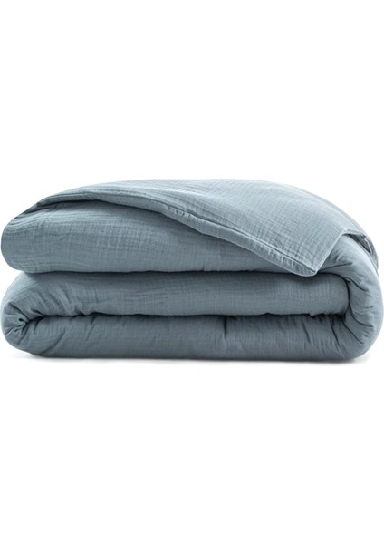 Koza Mavi %100 Pamuk Çift Kişilik Nevresim Kılıfı 260X240 cm