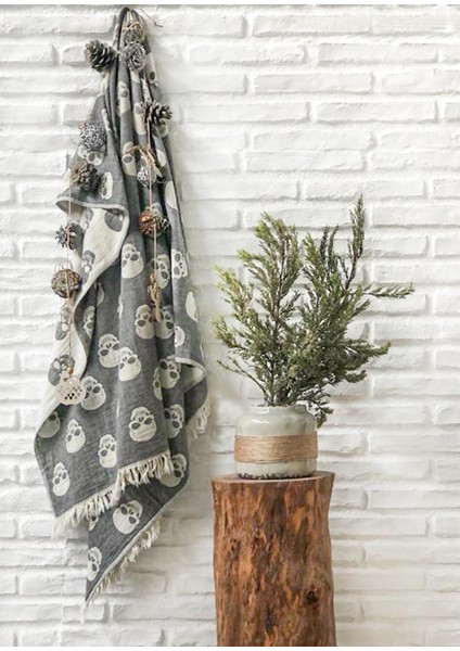 Skull Koltuk Şalı Siyah Throw Tek Kişilik Battaniye 130 x 170 cm modelleri