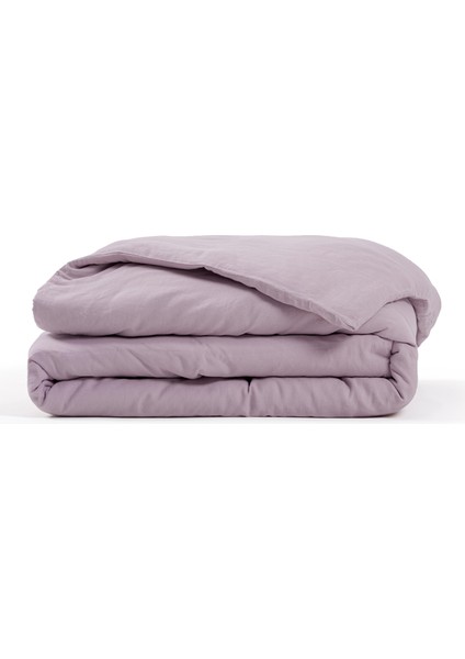 Washed Linen Orchid Keten Çift Kişilik Nevresim Kılıfı 200X220 cm
