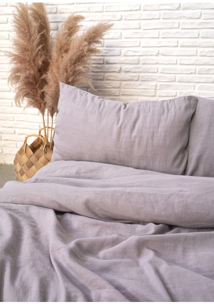 Washed Linen Orchid Keten Çift Kişilik Nevresim Kılıfı 200X220 cm modelleri