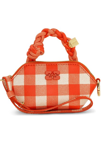 Bou Nano Kırmızı Beyaz Kadın Deri Anahtarlık