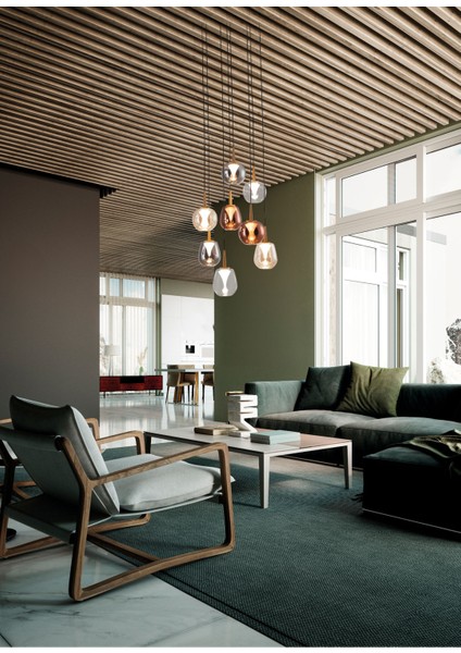 Andromeda 8 Camlı LED Avize 40 x 200 cm fiyatları