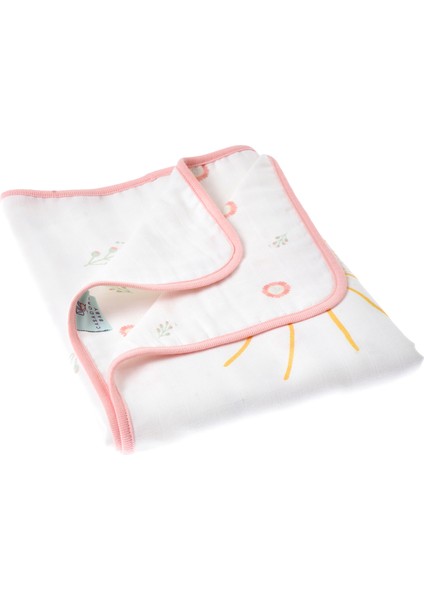 Loulou Organik Pamuk Biyeli Çift Taraflı Kız Bebek Müslin Battaniye fırsatları