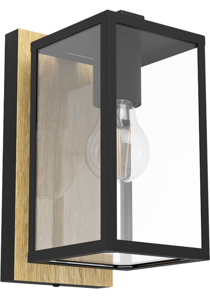 Budrone Siyah Kahverengi Galvanizli Çelik Duvar Aplik Dış Mekan Aydınlatması