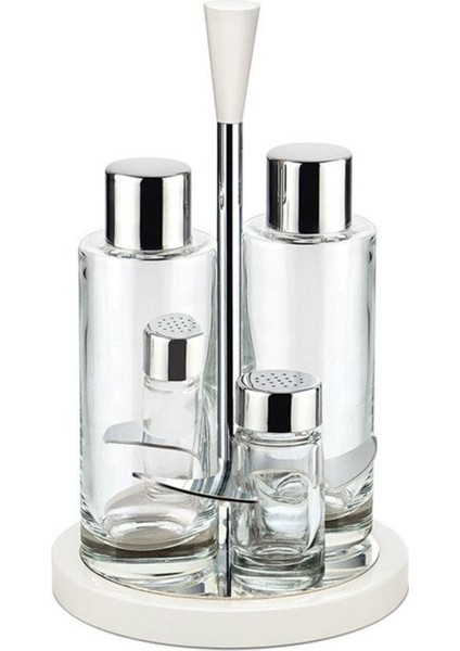 Krom 4'lü Yağlık & Baharatlık Seti