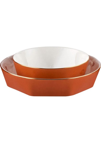 Mislina Turuncu 6 Kişilik 34 Parça Bone Kahvaltı Takımı indirimleri