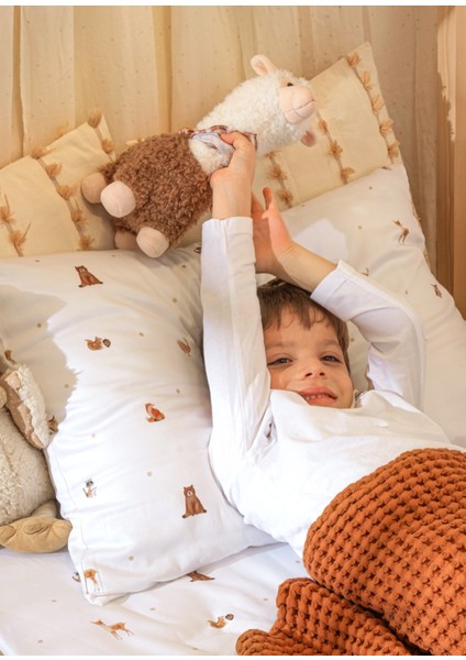 Forest Amigos %100 Organik Pamuk Saten Bebek Çocuk Nevresim Takımı 160 x 220 cm indirimleri