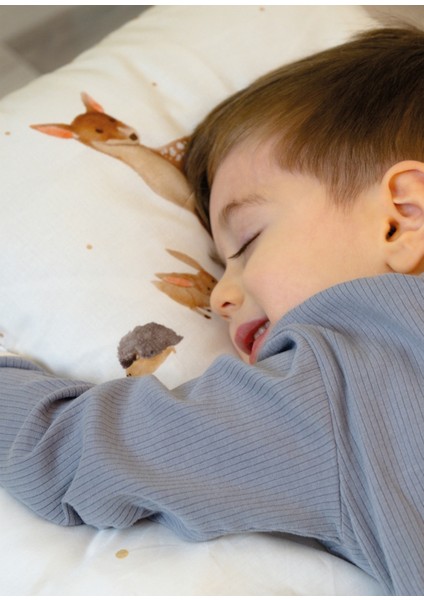 Forest Amigos %100 Organik Pamuk Saten Bebek Çocuk Nevresim Takımı 160 x 220 cm