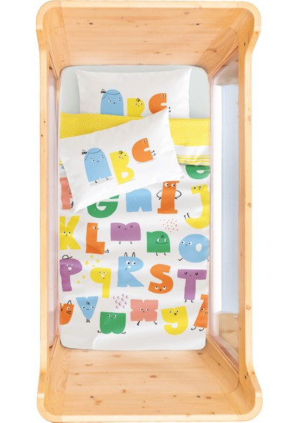 Alphabed Pamuk Saten Bebek Çocuk Nevresim Seti 100 x 150 cm modelleri