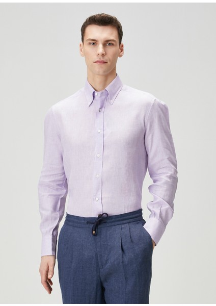 Lila Keten Gömlek